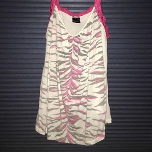 Torrid Pink Zebra Tank Top